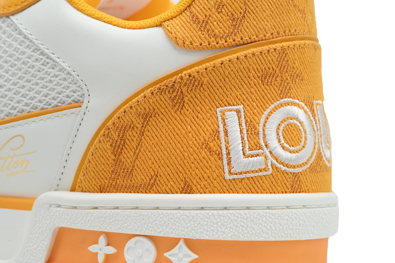 yupoo_289025_ead76120.jpg 【EA0ET】牛仔黄色魔术贴 LV板鞋 Louis Vuitton Trainer Yellow 网眼经典印花 时尚板鞋