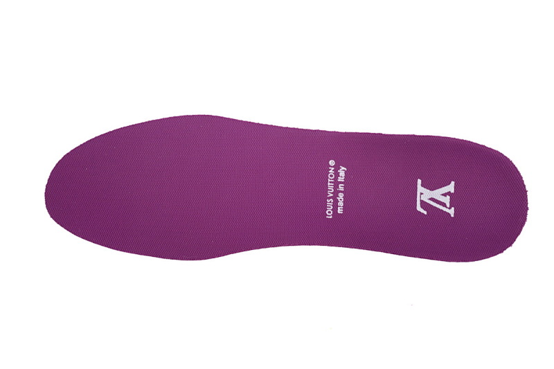 【EA0ET】牛仔紫色魔术贴 LV板鞋 Louis Vuitton Trainer Purple 网眼经典印花 时尚板鞋