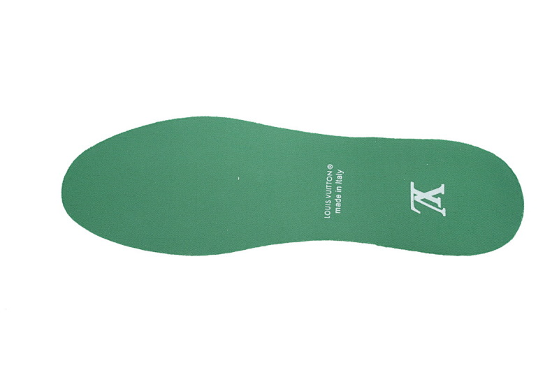 【EA0ET】牛仔绿色魔术贴 LV板鞋 Louis Vuitton Trainer Green 网眼经典印花 时尚板鞋