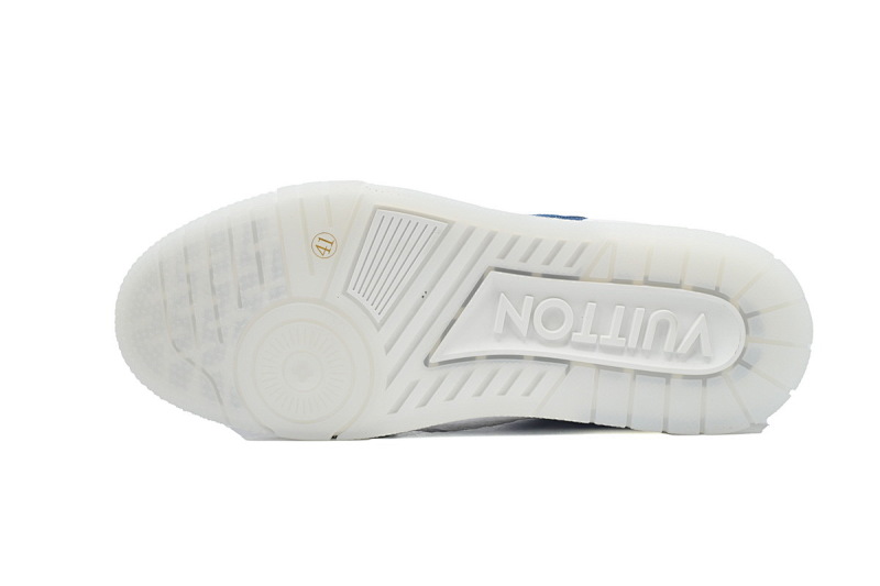 【EA0ET】新蓝牛仔 LV板鞋 Louis Vuitton Trainer Blue 牛仔布 时尚板鞋