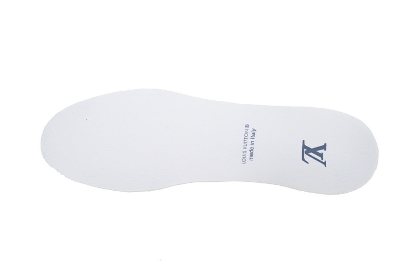 【EA0ET】深蓝魔术贴 LV板鞋 Louis Vuitton Trainer Dark Blue 圆头印花 时尚板鞋