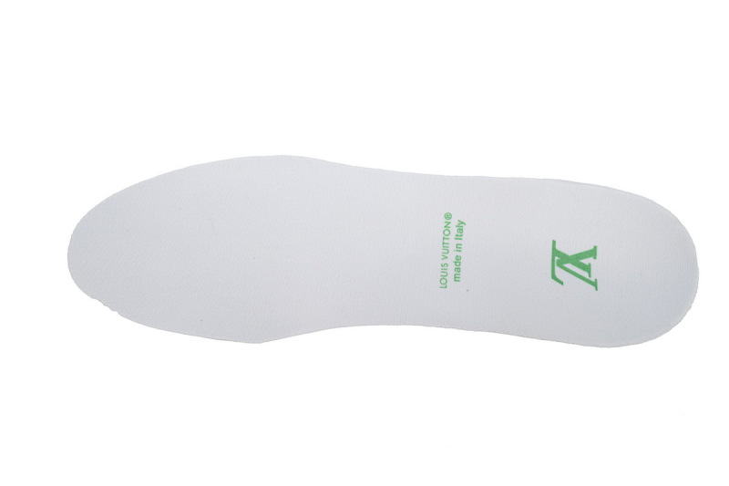 【EA0ET】绿色魔术贴 LV板鞋 Louis Vuitton Trainer Green 圆头印花 时尚板鞋