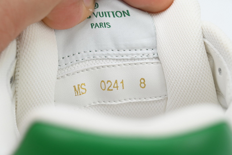 【EA0ET】绿色魔术贴 LV板鞋 Louis Vuitton Trainer Green 圆头印花 时尚板鞋