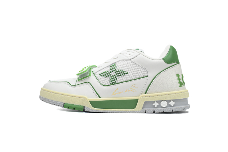 yupoo_289179_7c0a9123.jpg 【EA0ET】绿色魔术贴 LV板鞋 Louis Vuitton Trainer Green 圆头印花 时尚板鞋
