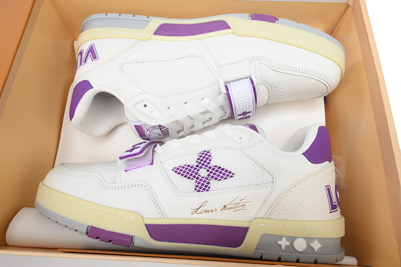yupoo_289201_436cd822.jpg 【EA0ET】紫色魔术贴 LV板鞋 Louis Vuitton Trainer Purple 圆头印花 时尚板鞋