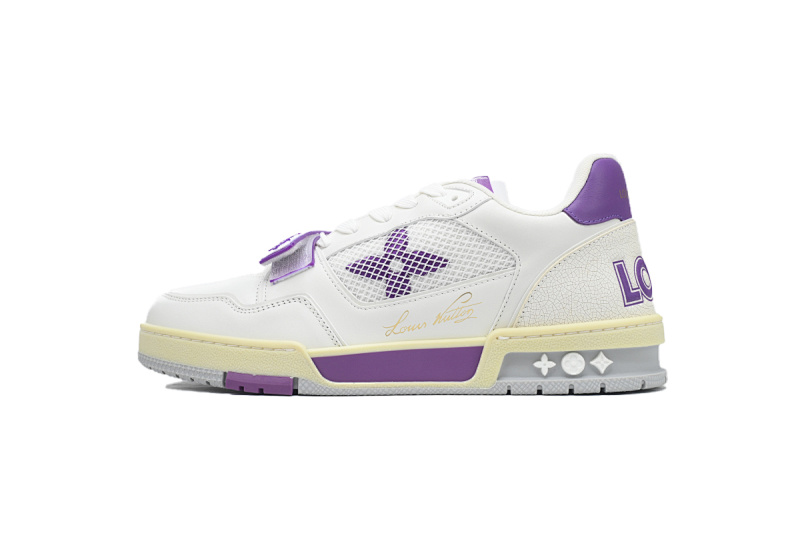 yupoo_289201_6e78339b.jpg 【EA0ET】紫色魔术贴 LV板鞋 Louis Vuitton Trainer Purple 圆头印花 时尚板鞋