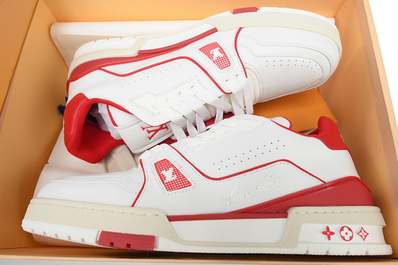 yupoo_289248_03422718.jpg 【EA0ET】54白红 LV板鞋 Louis Vuitton Trainer White Red 时尚板鞋