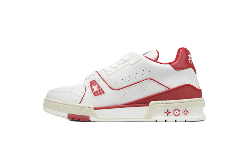yupoo_289248_134213ae.jpg 【EA0ET】54白红 LV板鞋 Louis Vuitton Trainer White Red 时尚板鞋