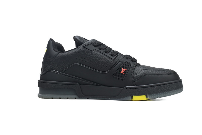yupoo_289270_f769d15b.jpg 【EA0ET】黑荔枝 LV板鞋 Louis Vuitton Trainer Black 皮革网眼徽标金色签名 时尚板鞋