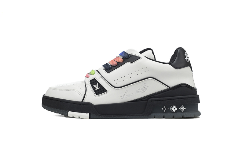 yupoo_289292_8f6018a5.jpg 【EA0ET】54彩带 LV板鞋 Louis Vuitton Trainer White 牛皮时尚板鞋