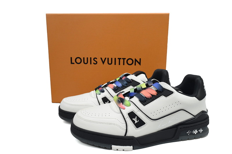 yupoo_289292_f22a7540.jpg 【EA0ET】54彩带 LV板鞋 Louis Vuitton Trainer White 牛皮时尚板鞋