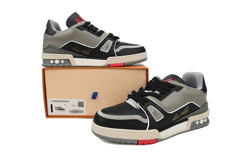 yupoo_289314_4824b213.jpg 【EA0ET】54灰黑 LV板鞋 Louis Vuitton Trainer Grey Black 时尚板鞋