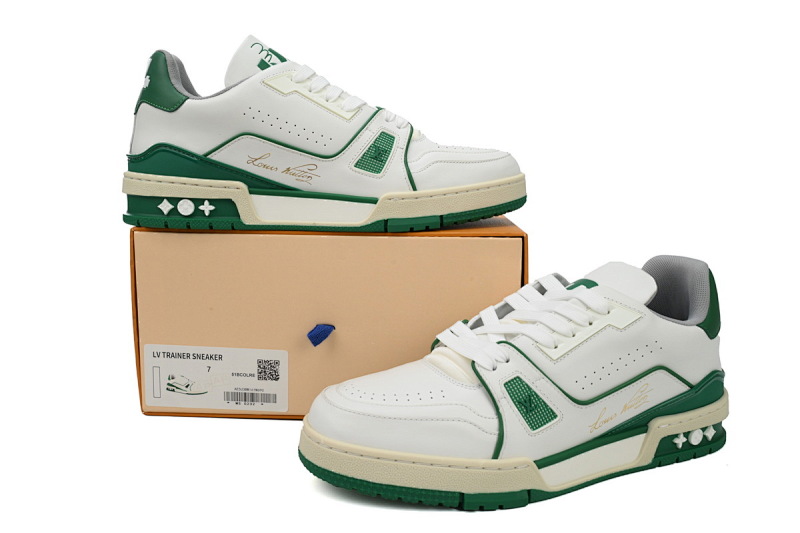 yupoo_289336_bb5ebc08.jpg 【EA0ET】54白绿 LV板鞋 Louis Vuitton Trainer White Green 时尚板鞋