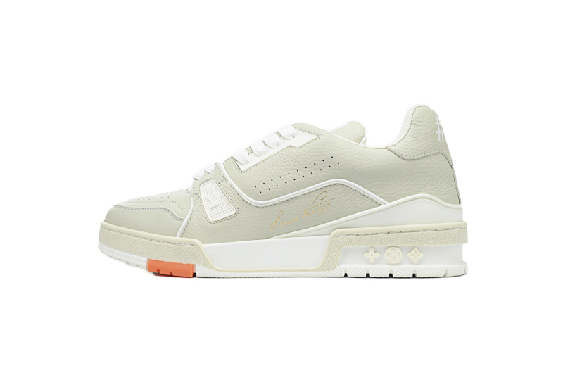 yupoo_289358_2142dafe.jpg 【EA0ET】54灰橙 LV板鞋 Louis Vuitton Trainer Grey Orange 金色签名 时尚板鞋
