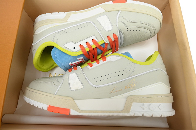 【EA0ET】巴黎限定 LV板鞋 Louis Vuitton Trainer Upcycled 巴黎限定 时尚板鞋