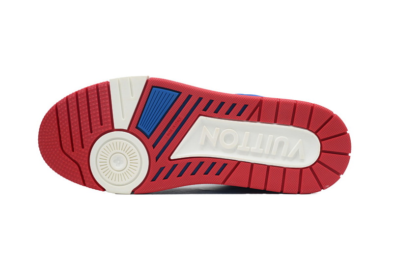 yupoo_289424_2a2d62ee.jpg 【EA0ET】粒面叮当猫 LV板鞋 Louis Vuitton Trainer White Orange 拼色休闲 时尚板鞋