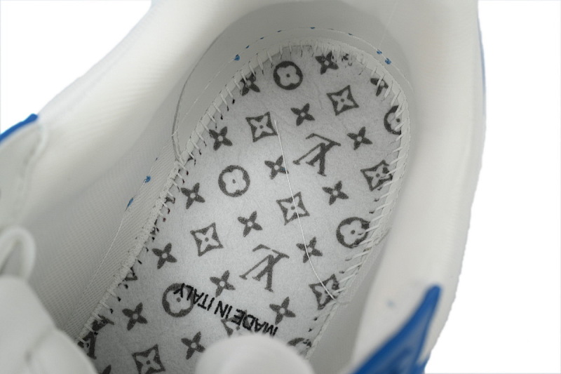 yupoo_289424_48ff0798.jpg 【EA0ET】粒面叮当猫 LV板鞋 Louis Vuitton Trainer White Orange 拼色休闲 时尚板鞋