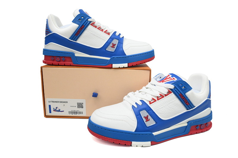 yupoo_289424_518734f2.jpg 【EA0ET】粒面叮当猫 LV板鞋 Louis Vuitton Trainer White Orange 拼色休闲 时尚板鞋