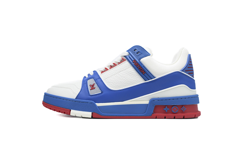 yupoo_289424_bc4ab3db.jpg 【EA0ET】粒面叮当猫 LV板鞋 Louis Vuitton Trainer White Orange 拼色休闲 时尚板鞋