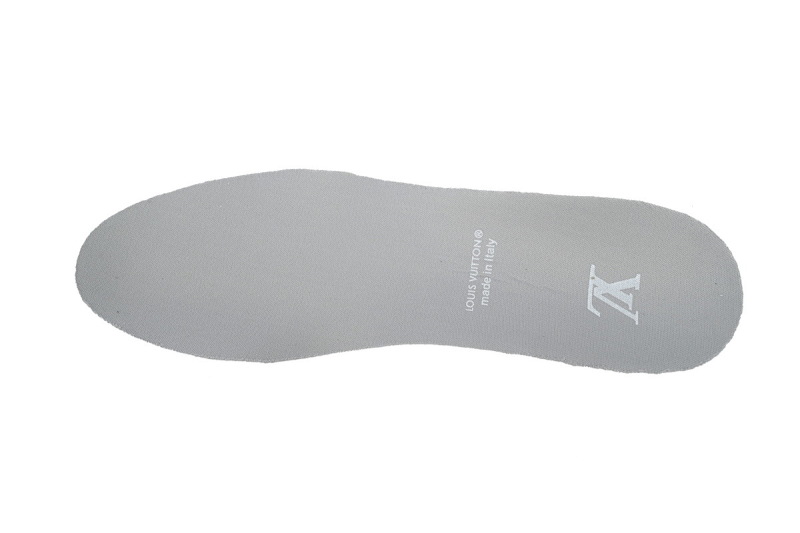 【EA0ET】压花灰白 LV板鞋 Louis Vuitton Trainer Grey White 牛皮花纹 时尚板鞋
