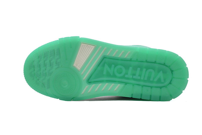 【EA0ET】压花薄荷绿 LV板鞋 Louis Vuitton Trainer Mint Green 牛皮花纹 时尚板鞋