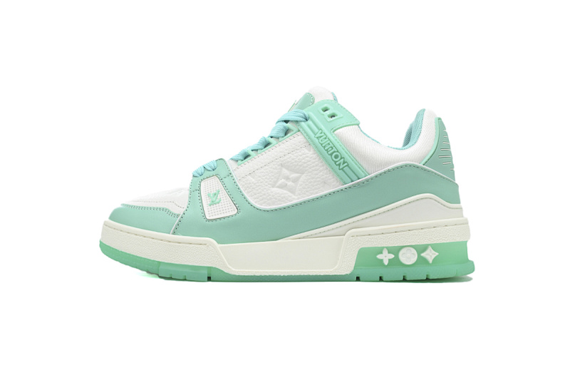 yupoo_289584_9ef439ef.jpg 【EA0ET】压花薄荷绿 LV板鞋 Louis Vuitton Trainer Mint Green 牛皮花纹 时尚板鞋