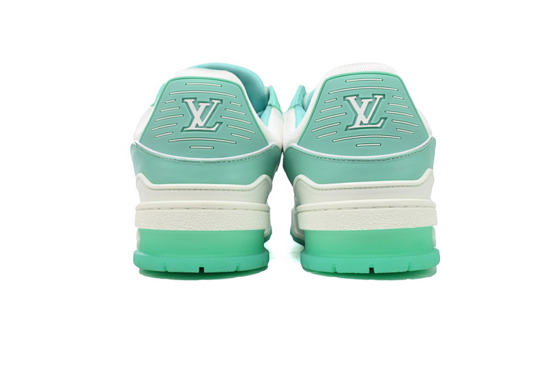 【EA0ET】压花薄荷绿 LV板鞋 Louis Vuitton Trainer Mint Green 牛皮花纹 时尚板鞋