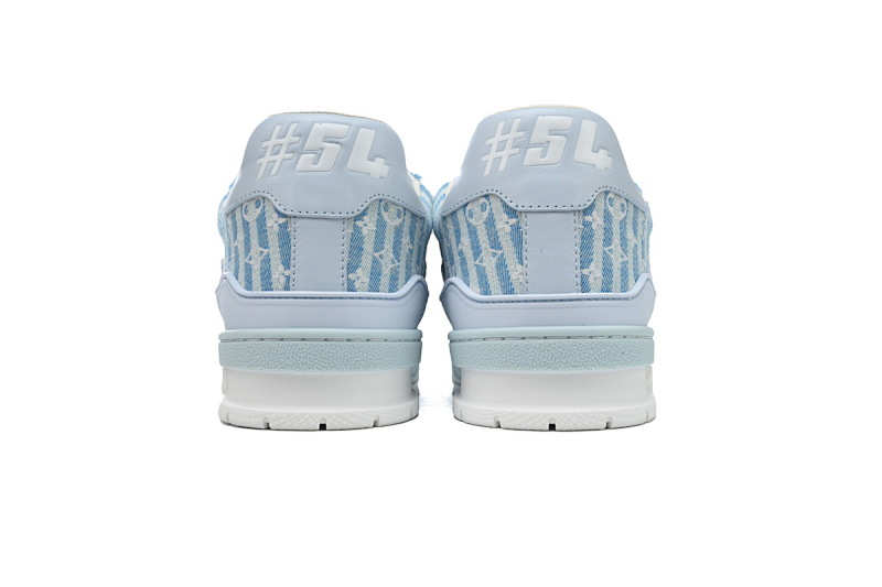 【EA0ET】织物蓝色 LV板鞋 Louis Vuitton Trainer Blue 时尚板鞋