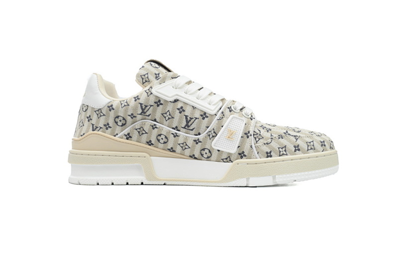 【EA0ET】织物褐色 LV板鞋 Louis Vuitton Trainer Brown 时尚板鞋