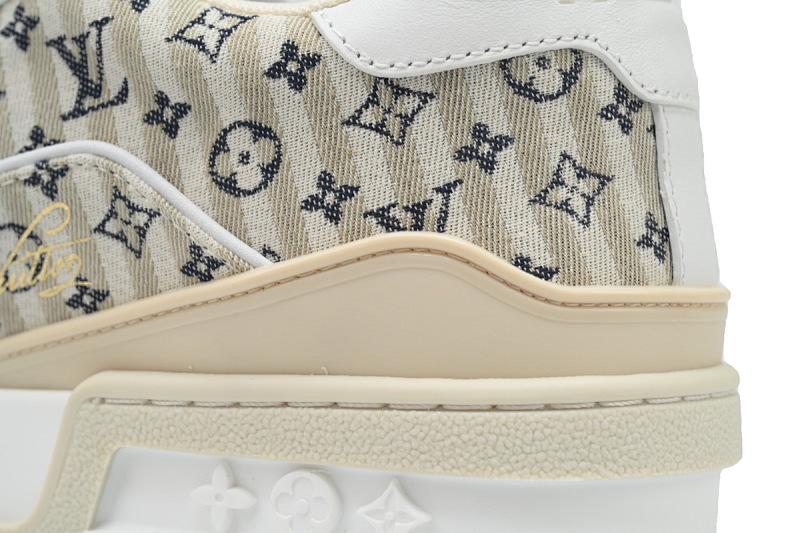 【EA0ET】织物褐色 LV板鞋 Louis Vuitton Trainer Brown 时尚板鞋