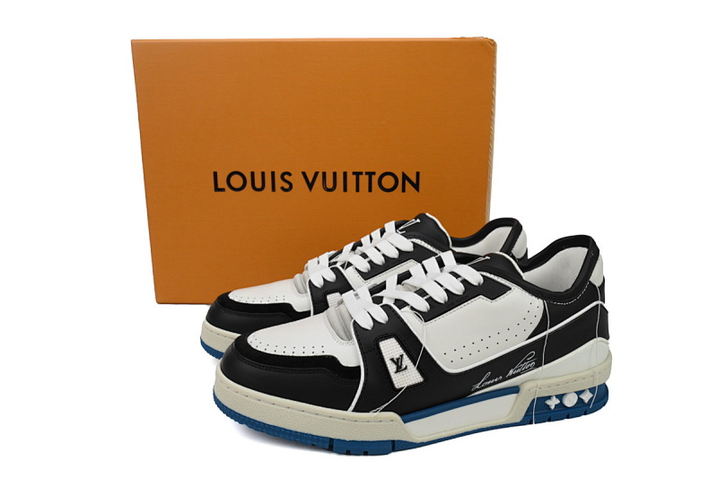 yupoo_289653_9ea6b4a6.jpg 【EA0ET】走秀黑白熊猫 LV板鞋 Louis Vuitton Trainer Black White 时尚板鞋