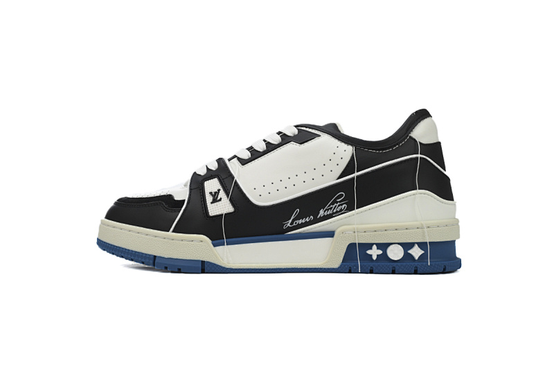 【EA0ET】走秀黑白熊猫 LV板鞋 Louis Vuitton Trainer Black White 时尚板鞋