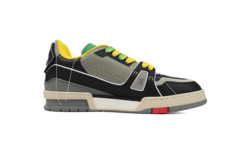 【EA0ET】走秀内黄 LV板鞋 Louis Vuitton Trainer Yellow 时尚板鞋