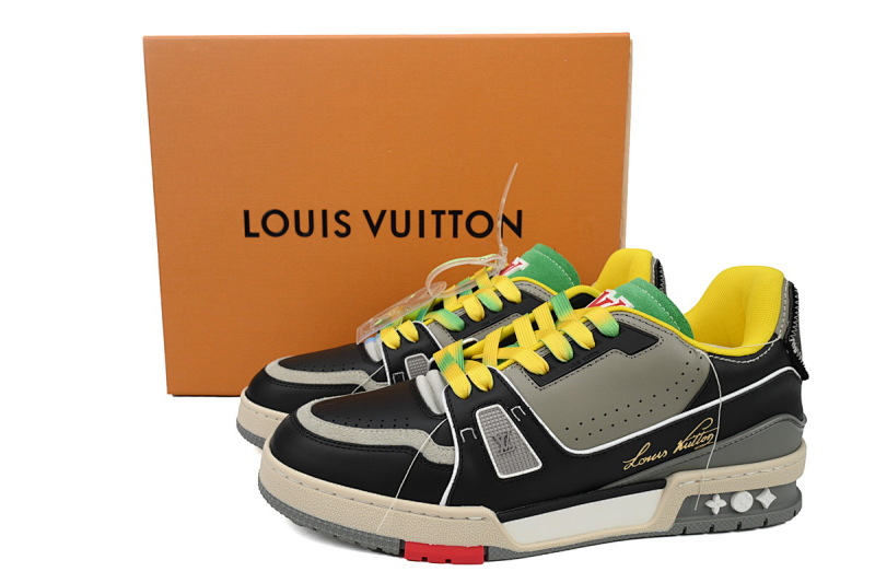【EA0ET】走秀内黄 LV板鞋 Louis Vuitton Trainer Yellow 时尚板鞋