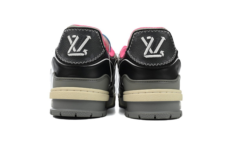 【EA0ET】走秀内粉 LV板鞋 Louis Vuitton Trainer Pink 靓丽色彩点缀 时尚板鞋