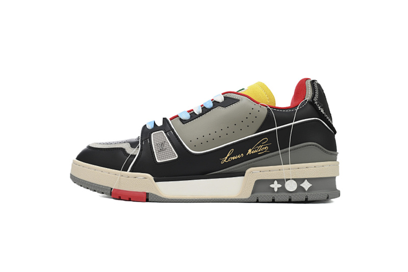 【EA0ET】走秀内红 LV板鞋 Louis Vuitton Trainer Red 高雅艺术 时尚板鞋