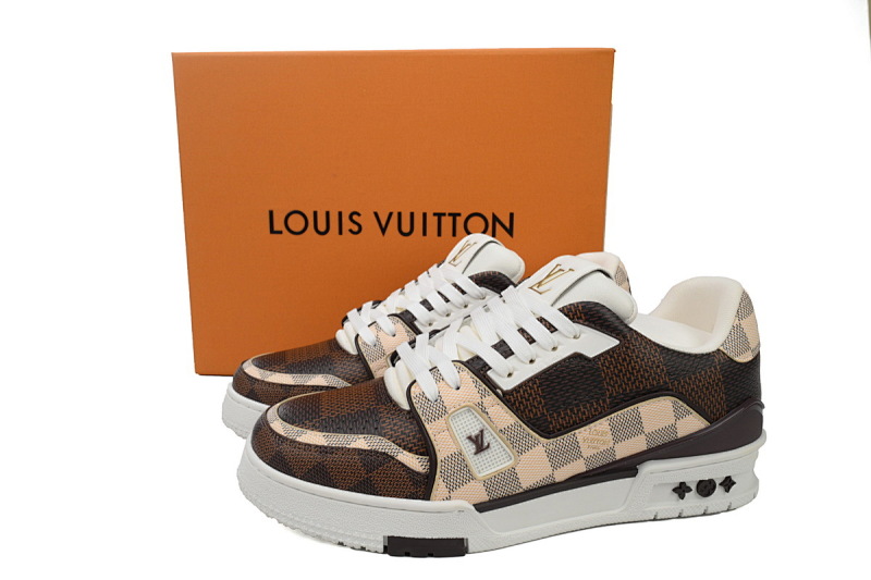 【EA0ET】54棋盘格 LV板鞋 Louis Vuitton Trainer 棋盘格 时尚板鞋
