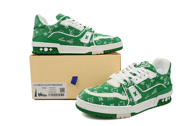 yupoo_289857_6000ac1f.jpg 【EA0ET】绒布绿色 LV板鞋 Louis Vuitton Trainer Green 低帮系带 时尚板鞋