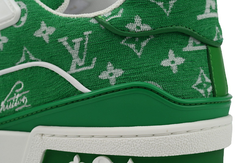 yupoo_289857_efd7a104.jpg 【EA0ET】绒布绿色 LV板鞋 Louis Vuitton Trainer Green 低帮系带 时尚板鞋