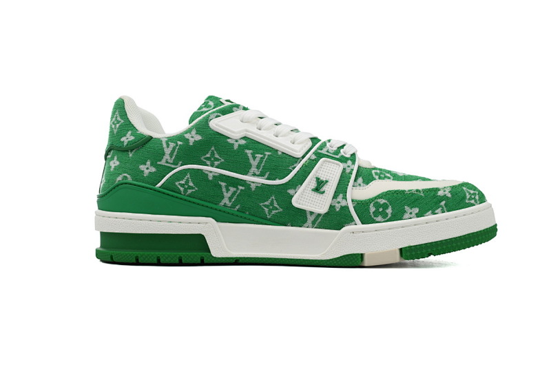 yupoo_289857_f12b4921.jpg 【EA0ET】绒布绿色 LV板鞋 Louis Vuitton Trainer Green 低帮系带 时尚板鞋