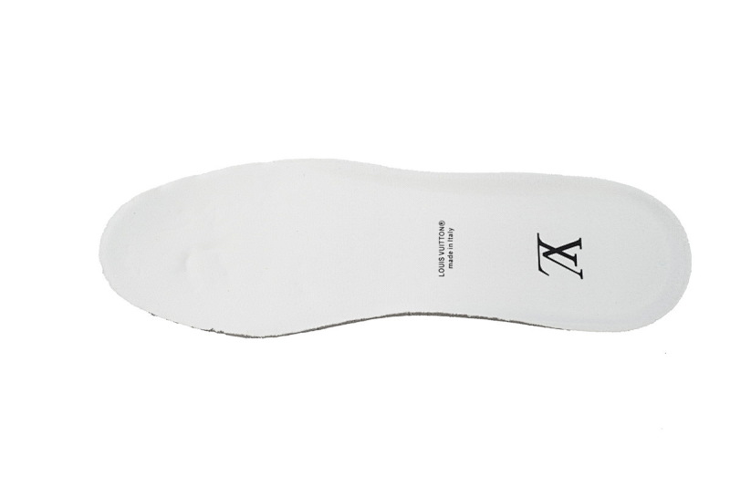 【EA0ET】绒布蓝色 LV板鞋 Louis Vuitton Trainer Blue 低帮系带 时尚板鞋