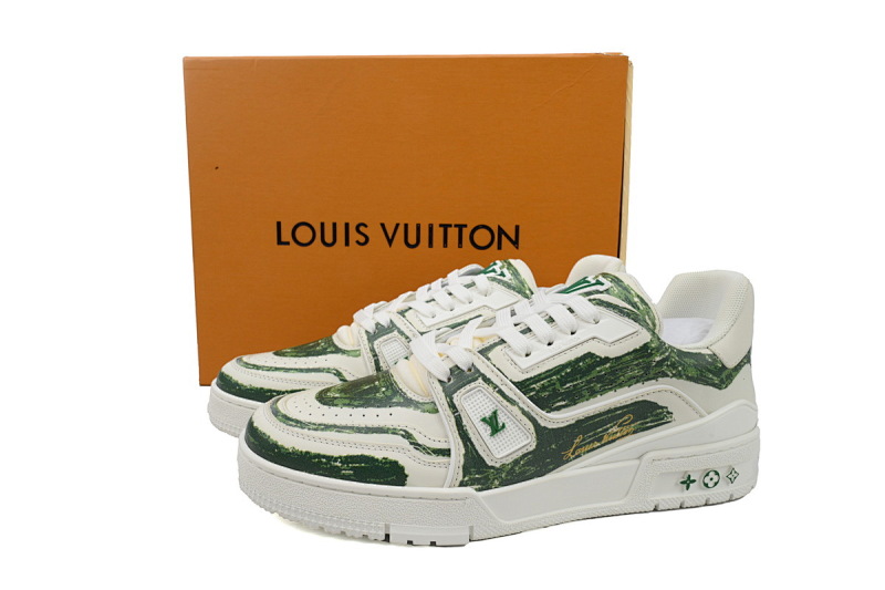 yupoo_289923_1bed2df4.jpg 【EA0ET】涂鸦绿色 LV板鞋 Louis Vuitton Trainer Green 手绘涂鸦 时尚板鞋