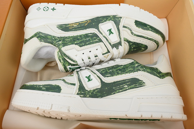 yupoo_289923_260ffc47.jpg 【EA0ET】涂鸦绿色 LV板鞋 Louis Vuitton Trainer Green 手绘涂鸦 时尚板鞋