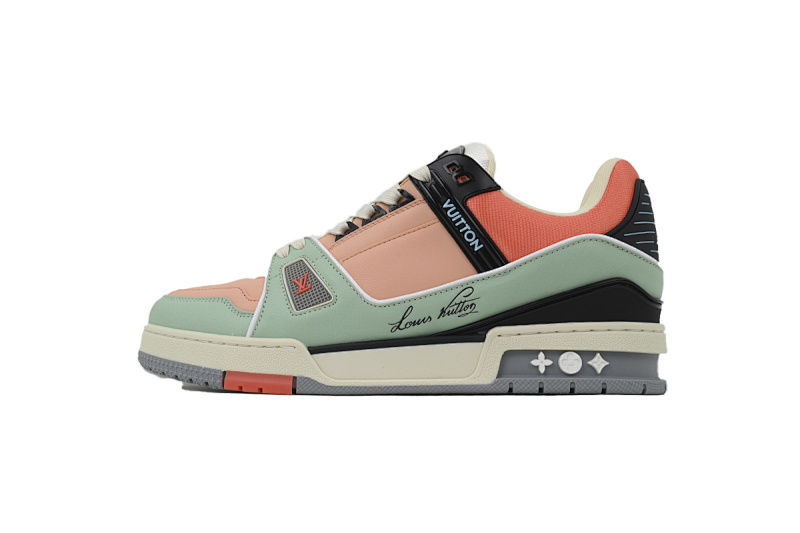 yupoo_289967_307f6a23.jpg 【EA0ET】圆头鞋橙色 LV板鞋 Louis Vuitton Trainer Orange 双重色彩撞色 低帮时尚板鞋