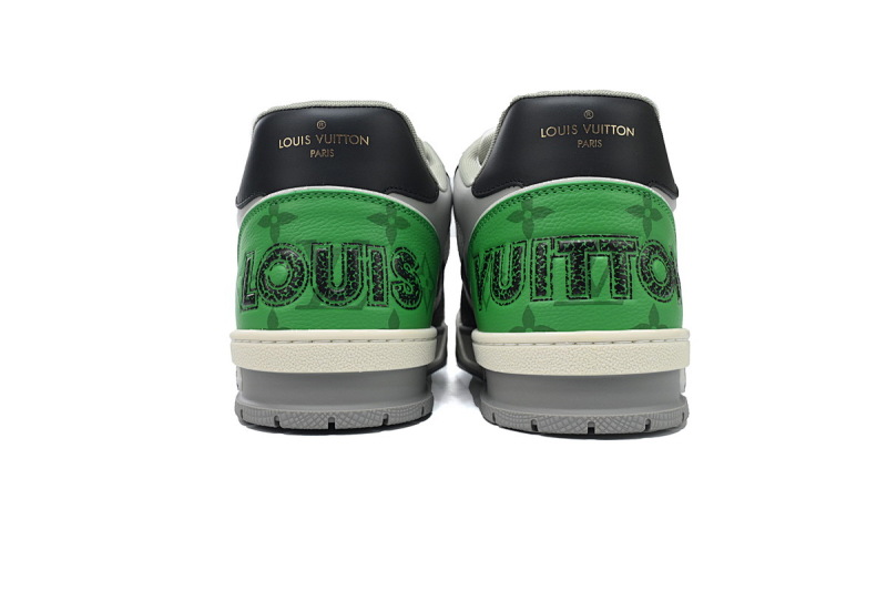 yupoo_290036_25feb09d.jpg 【EA0ET】黑绿魔术贴 LV板鞋 Louis Vuitton Trainer Black Green 网眼经典印花 时尚板鞋