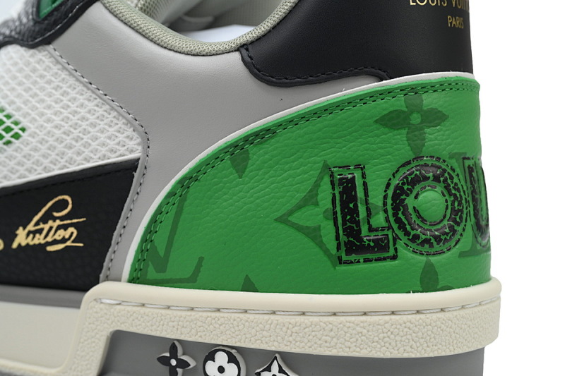 yupoo_290036_657c1c07.jpg 【EA0ET】黑绿魔术贴 LV板鞋 Louis Vuitton Trainer Black Green 网眼经典印花 时尚板鞋