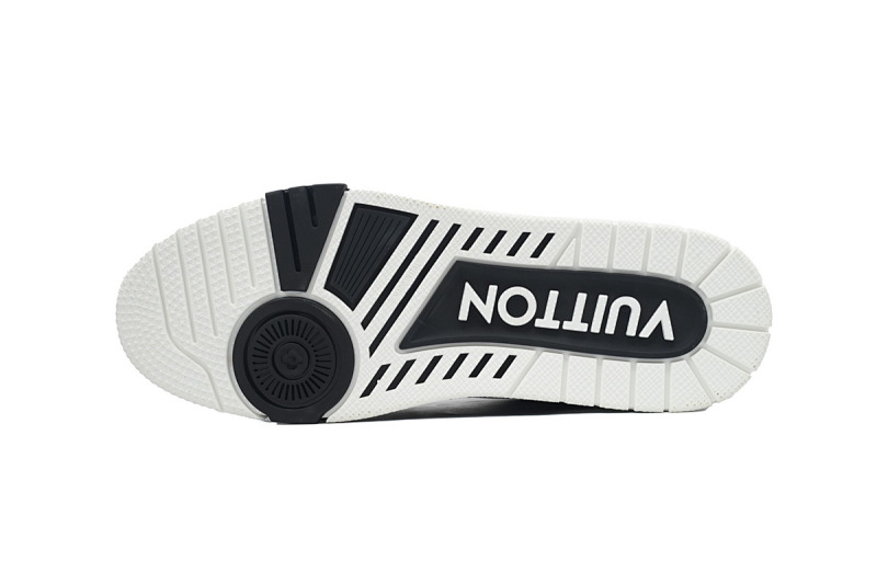 【EA0ET】54新黑灰 LV板鞋 Louis Vuitton Trainer Black Gray White 时尚板鞋
