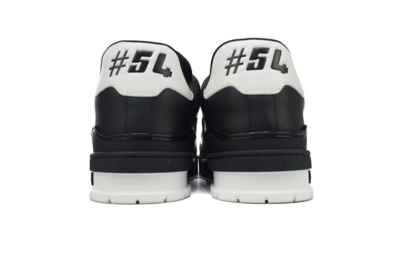 【EA0ET】54新黑灰 LV板鞋 Louis Vuitton Trainer Black Gray White 时尚板鞋