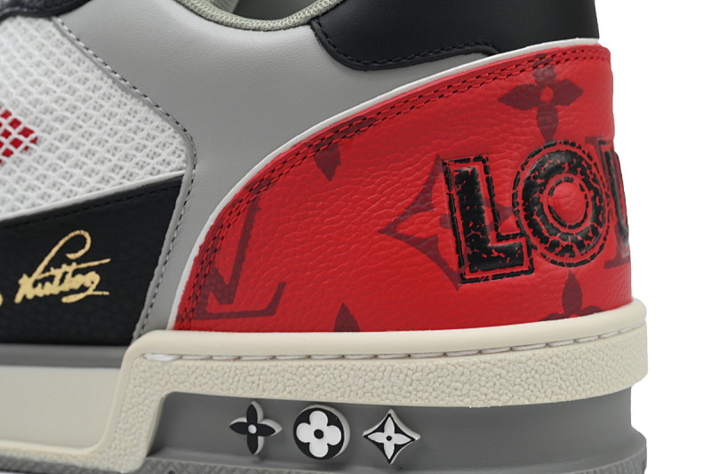 yupoo_290086_5629aa10.jpg 【EA0ET】黑红魔术贴 LV板鞋 Louis Vuitton Trainer Black and Red 网眼经典印花 时尚板鞋