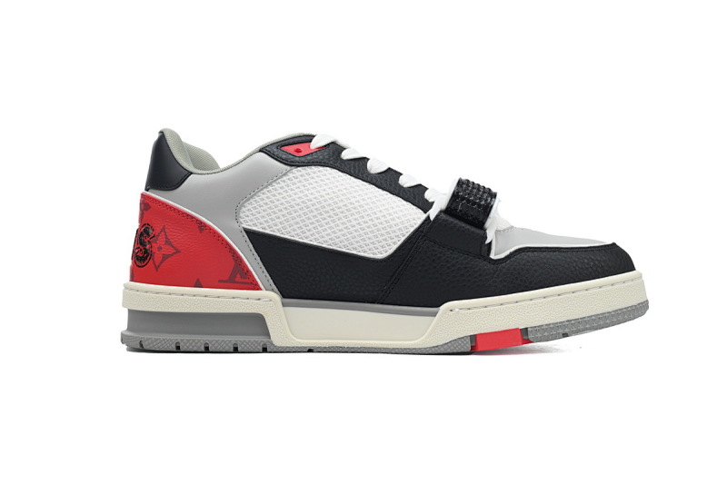 yupoo_290086_7ac08dae.jpg 【EA0ET】黑红魔术贴 LV板鞋 Louis Vuitton Trainer Black and Red 网眼经典印花 时尚板鞋